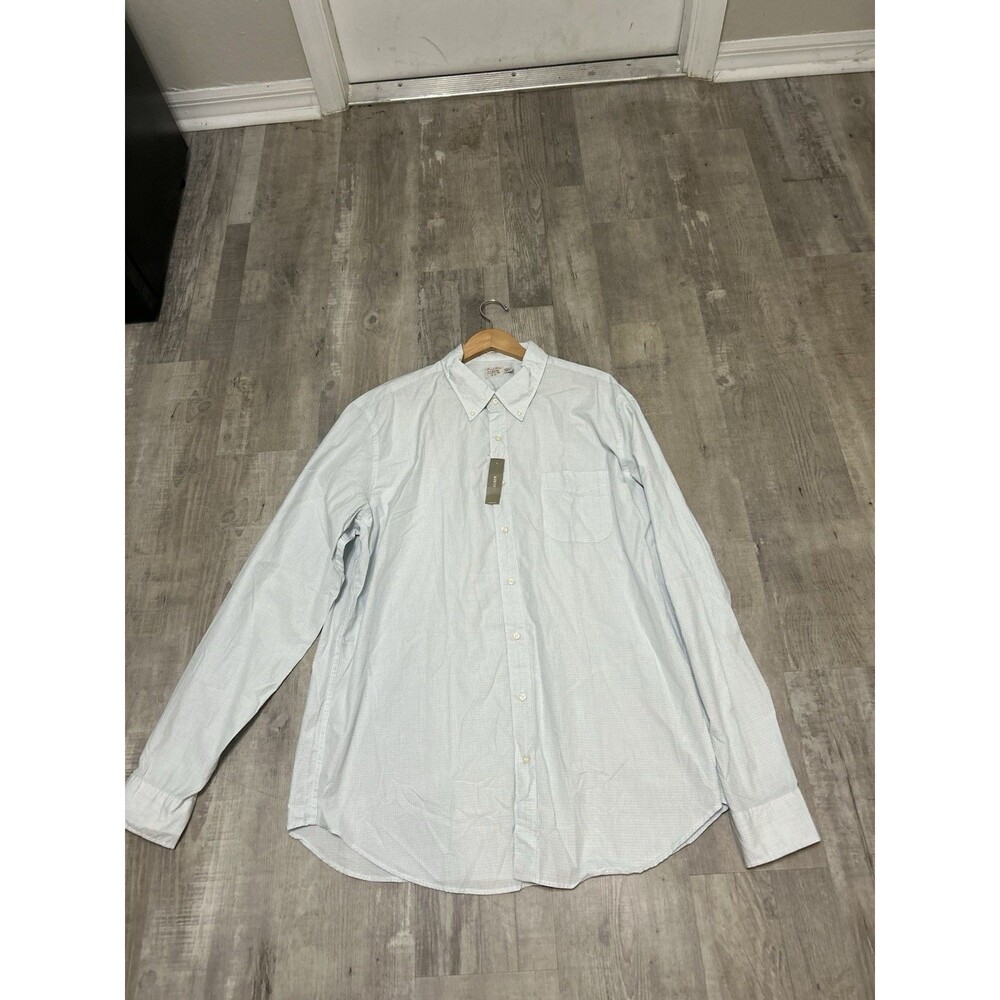 Men’s NWT J Crew Oxford Button Down Blue Plaid Shirt Secret Wash XXLT  LW Cotton - Picture 4 of 7